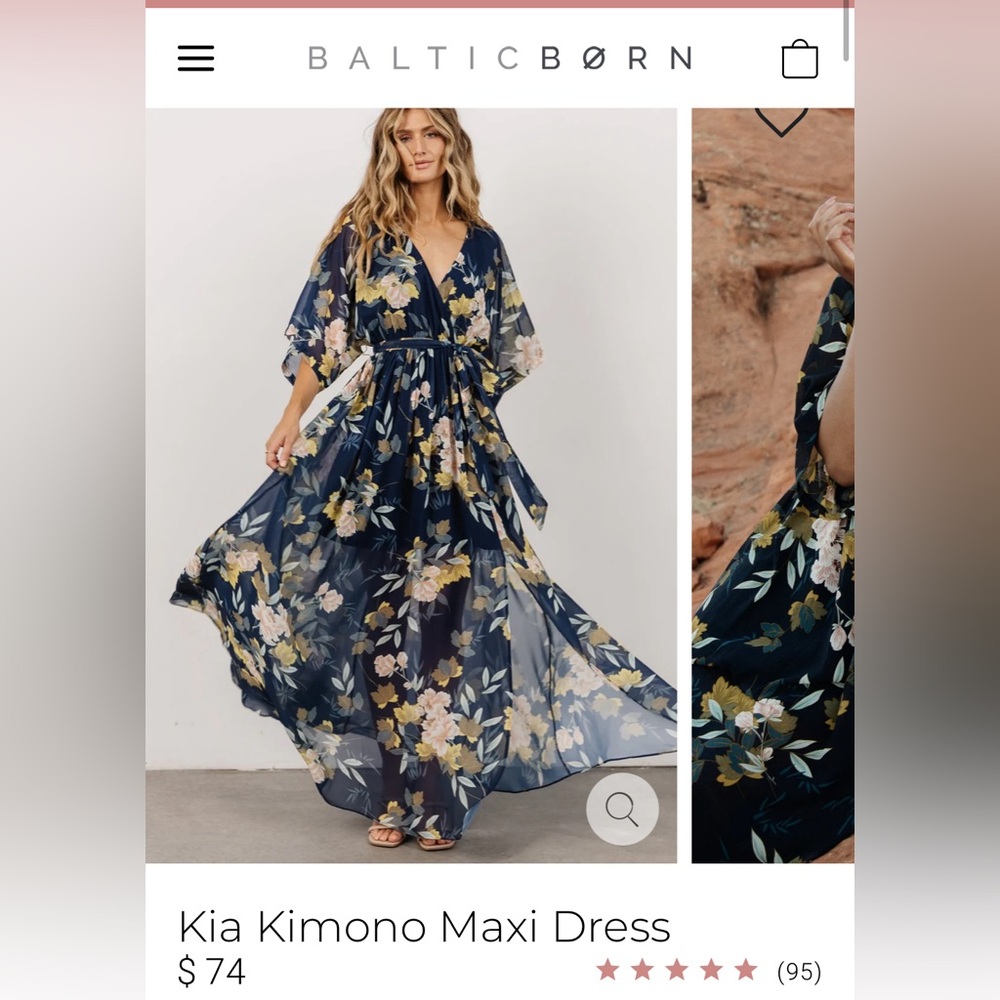 Bohemian floral maxi dress